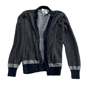 Urban Outfitters Three Feathers | Navy Polka Dot Cardigan